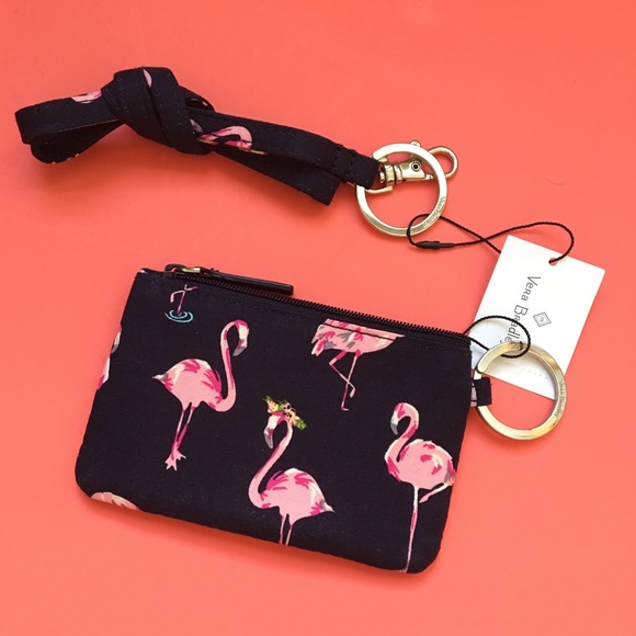 Vera Bradley Accessories - ⬇️NWT! Vera Bradley Flamingo Zip ID Case + Lanyard